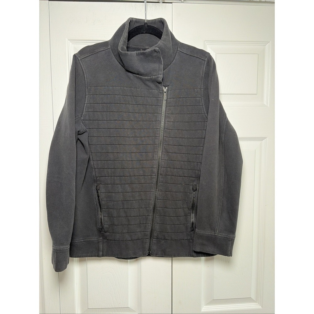 Lululemon‎ Ride On Jacket Womens Size 10 Black Moto Asymmetrical Zip Quilted